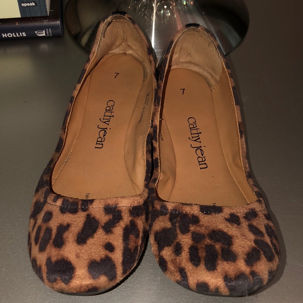 Cathy Jean Leopard Print Flats